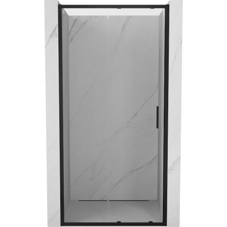 Mexen Exo-S puerta de ducha corredera de 100 cm, transparente, negra - 8151-100-000-70-00