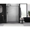 Mexen Exo-S puerta de ducha corredera 155 cm, transparente, negro - 8151-155-000-70-00