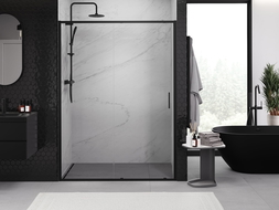 Mexen Exo portes de douche coulissantes 160 cm, transparent, noir - 8151-160-000-70-00