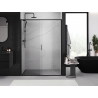 Mexen Exo-S skjutbara duschdörrar 150 cm, transparenta, svarta - 8151-150-000-70-00