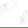 Mexen Exo schuifdouchedeur 155 cm, transparant, zwart - 8151-155-000-70-00