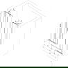 Mexen Velar Duo Schiebetür-Duschwand 140 cm, transparent, Chrom - 871-140-000-02-01
