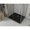 Mexen Lima kokkupandav dušinurk 90 x 100 cm, läbipaistev, kuldne + Flat dušialus, must - 856-090-100-50-00-4070G