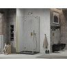 Mexen Lima kokkupandav dušinurk 90 x 100 cm, läbipaistev, kuldne + Flat dušialus, must - 856-090-100-50-00-4070G