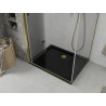 Mexen Lima kokkupandav dušinurk 90 x 100 cm, läbipaistev, kuldne + Flat dušialus, must - 856-090-100-50-00-4070G