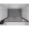 Mexen Exo-R schwenkbare Duschabtrennung 135 cm, transparent, schwarz - 819-135-000-70-00