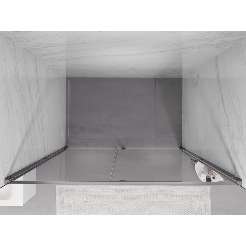 Mexen Exo-R swing shower door 135 cm, transparent, chrome - 819-135-000-01-00
