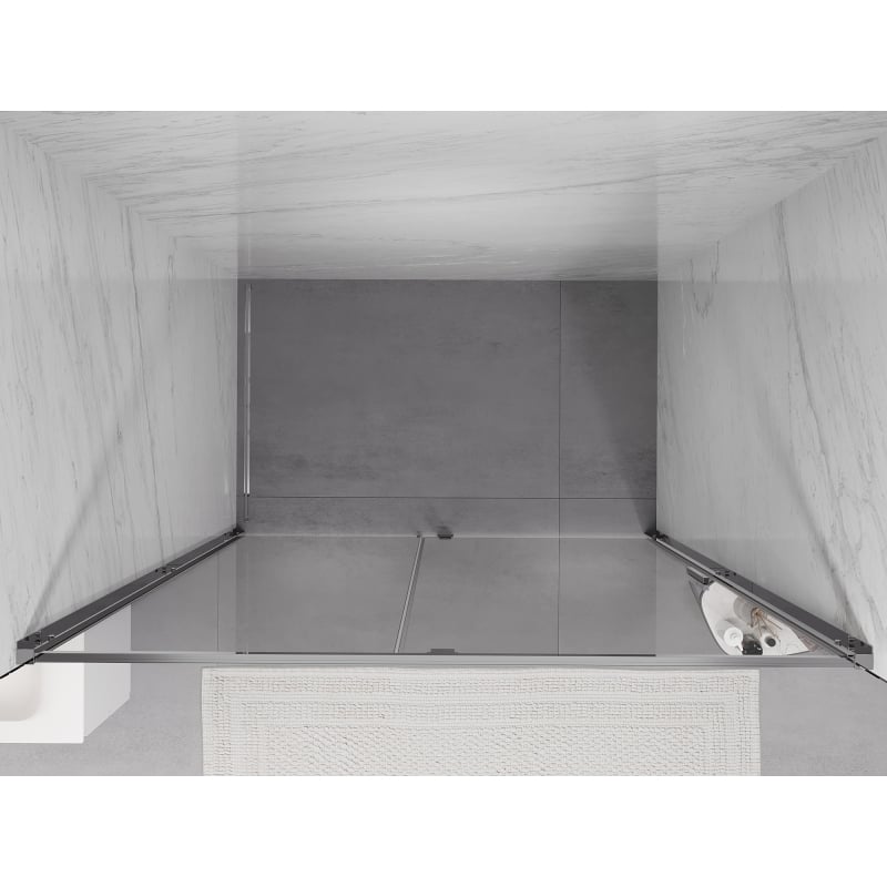 Mexen Exo puerta de ducha abatible 145 cm, transparente, cromo - 819-145-000-01-00