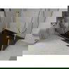 Mexen Lima opklapbare douchecabine 100 x 80 cm, transparant, goud + Flat douchebak, zwart - 856-100-080-50-00-4070G