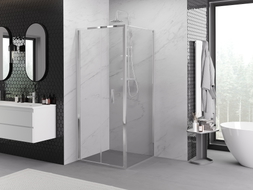 Mexen Exo-F cabina doccia pieghevole 70 x 70 cm, trasparente, cromo - 816-070-070-01-00