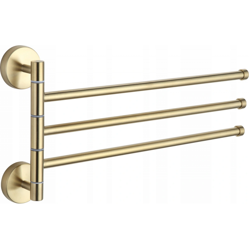 Mexen colgador giratorio triple para toallas, dorado - 7039243-50