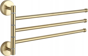 Mexen drievoudige draaibare handdoekhouder, goud - 7039243-50