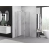 Mexen Exo-F πτυσσόμενη καμπίνα ντους 80 x 80 cm, διάφανη, χρώμιο - 816-080-080-01-00