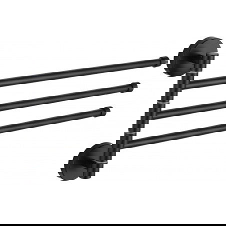 Mexen perchero giratorio triple para toallas, negro - 7039243-70
