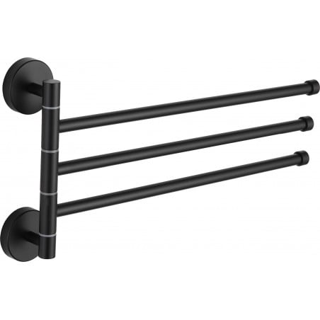 Mexen triple porte-serviettes pivotant, noir - 7039243-70