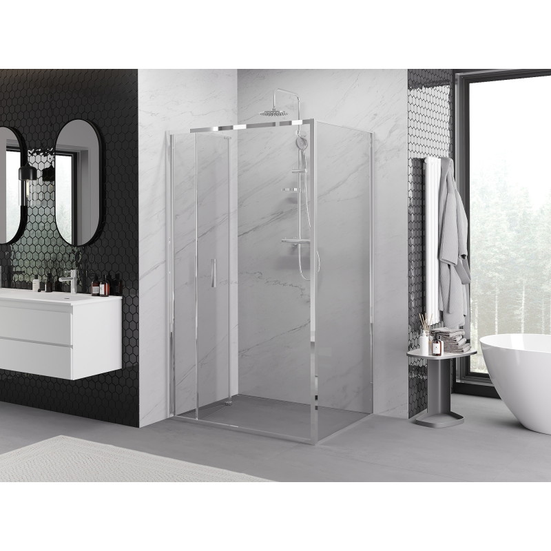 Mexen Exo-F cabina de ducha plegable 100 x 95 cm, transparente, cromo - 816-100-095-01-00