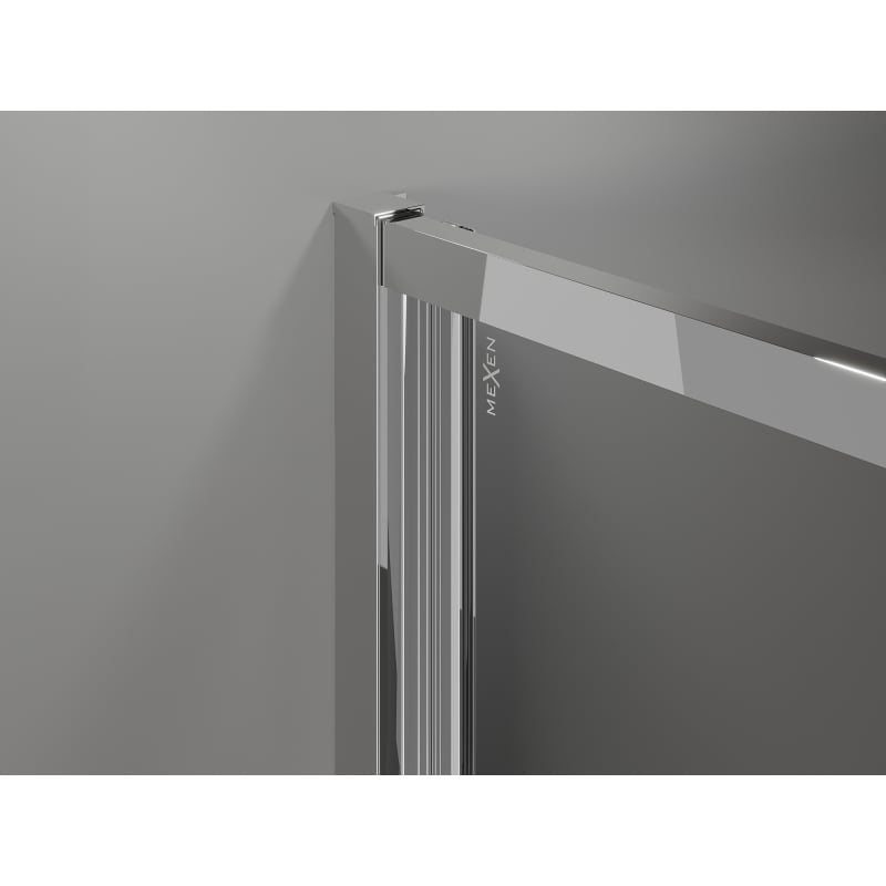 Mexen Exo hopfällbar duschkabin 95 x 95 cm, transparent, krom - 816-095-095-01-00