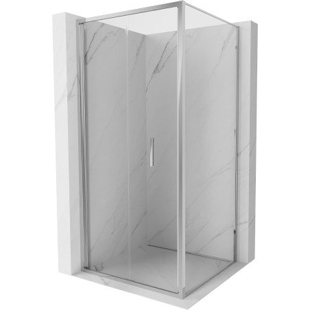 Mexen Exo-F vikbar duschkabin 85 x 85 cm, transparent, krom - 816-085-085-01-00