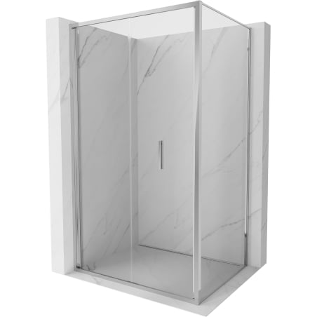 Mexen Exo Foldable Shower Cabin 100 x 80 cm, Transparent, Chrome - 816-100-080-01-00