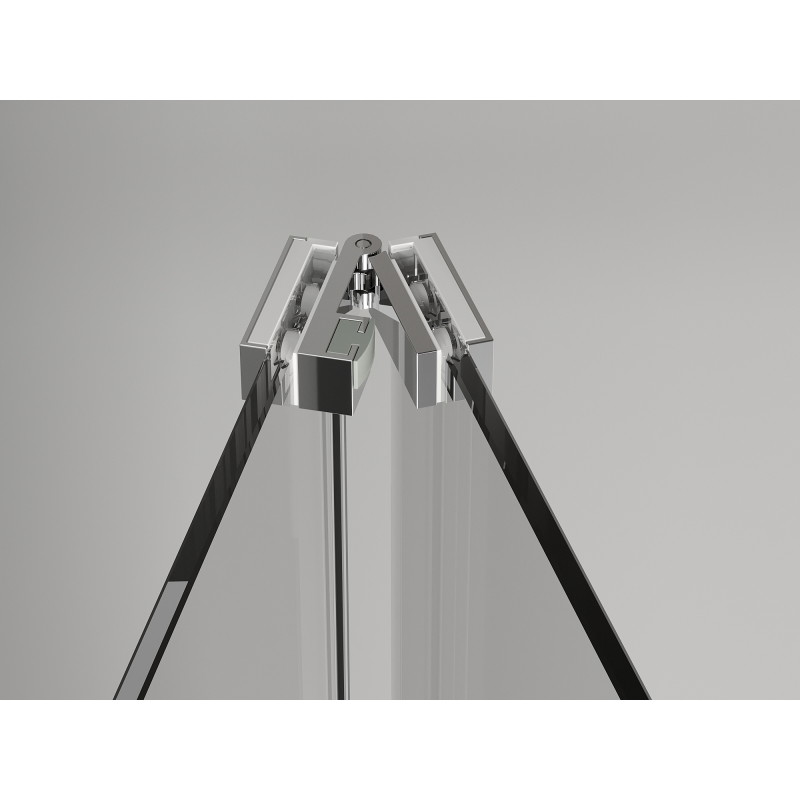 Mexen Exo-F faltbare Duschkabine 95 x 80 cm, transparent, Chrom - 816-095-080-01-00