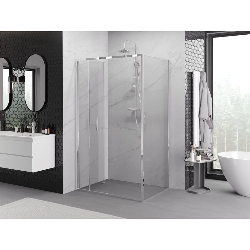 Mexen Exo-F cabine de duche dobrável 80 x 85 cm, transparente, cromada - 816-080-085-01-00