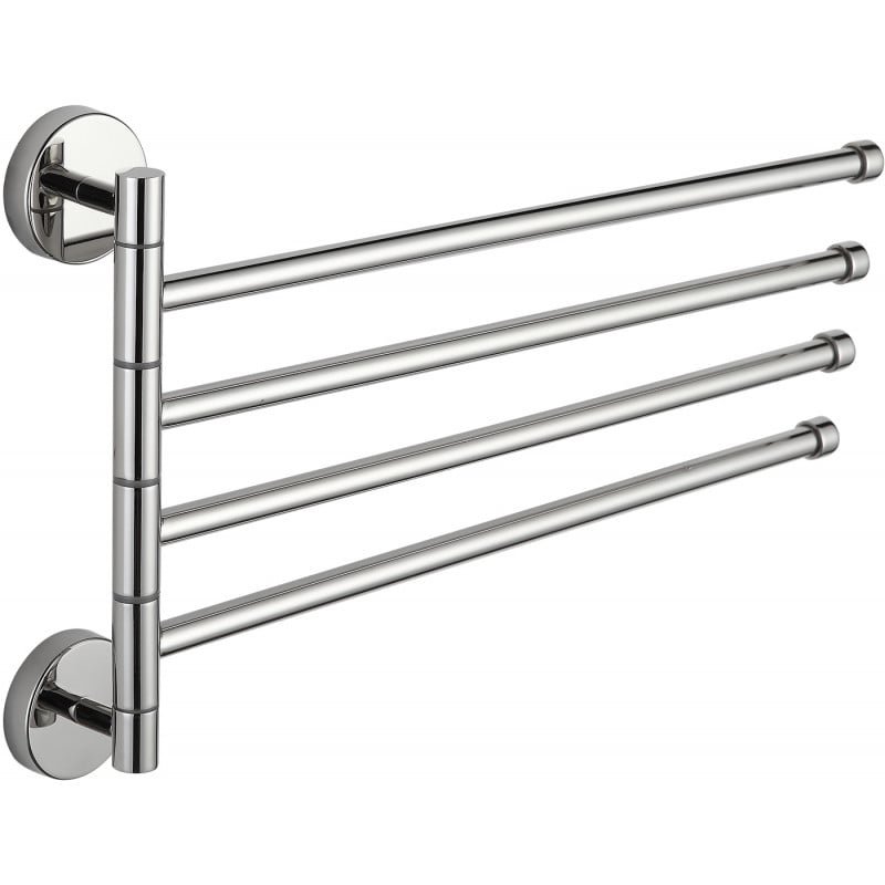 Mexen Quadruple Rotating Towel Rack, Chrome - 7039244-00