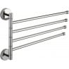 Mexen Quadruple Rotating Towel Rack, Chrome - 7039244-00