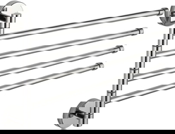 Mexen perchero giratorio cuádruple para toallas, cromo - 7039244-00