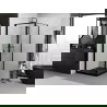 Mexen Exo Duschkabine faltbar 80 x 80 cm, transparent, schwarz - 816-080-080-70-00