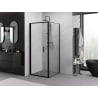 Mexen Exo-F faltbare Duschkabine 85 x 85 cm, transparent, schwarz - 816-085-085-70-00