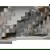 Mexen Lima faltbare Duschkabine 80 x 80 cm, transparent, schwarz + Duschwanne Flat, schwarz - 856-080-080-70-00-4070B