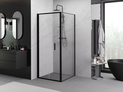 Mexen Exo-F cabine de duche dobrável 90 x 90 cm, transparente, preta - 816-090-090-70-00