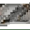 Mexen Lima faltbare Duschkabine 80 x 80 cm, transparent, schwarz + Duschwanne Flat, schwarz - 856-080-080-70-00-4070B