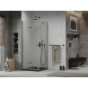 Mexen Lima folding shower cabin 80 x 80 cm, transparent, black + Flat tray, black - 856-080-080-70-00-4070B