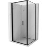 Mexen Exo-F vikbar duschkabin 90 x 90 cm, transparent, svart - 816-090-090-70-00
