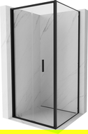 Mexen Exo Folding Shower Cabin 90 x 90 cm, Transparent, Black - 816-090-090-70-00
