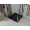 Mexen Lima foldable shower enclosure 80 x 80 cm, transparent, black + Flat tray, black - 856-080-080-70-00-4070B