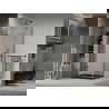 Mexen Lima faltbare Duschkabine 80 x 80 cm, transparent, schwarz + Duschwanne Flat, schwarz - 856-080-080-70-00-4070B