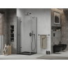 Mexen Lima folding shower cabin 80 x 80 cm, transparent, black + Flat tray, black - 856-080-080-70-00-4070B