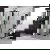 Mexen Exo faltbare Duschkabine 100 x 100 cm, transparent, schwarz - 816-100-100-70-00