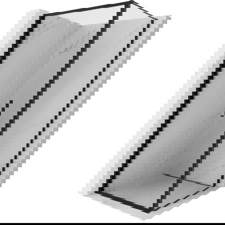 Mexen Exo faltbare Duschkabine 100 x 100 cm, transparent, schwarz - 816-100-100-70-00