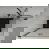 Mexen Lima faltbare Duschkabine 80 x 80 cm, transparent, schwarz + Duschwanne Flat, schwarz - 856-080-080-70-00-4070B