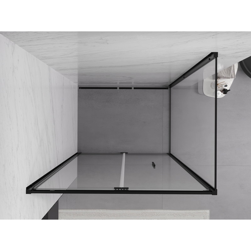 Mexen Exo-F zložljiva pršna kabina 75 x 70 cm, prozorna, črna - 816-075-070-70-00