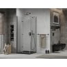 Mexen Lima cabine de douche pliante 90 x 90 cm, transparent, noir + receveur Flat, noir - 856-090-090-70-00-4070B