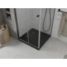 Mexen Lima cabine de douche pliante 90 x 90 cm, transparent, noir + receveur Flat, noir - 856-090-090-70-00-4070B