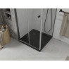 Mexen Lima zložena tuš kabina 90 x 90 cm, prozorna, črna + tuš kad Flat, črna - 856-090-090-70-00-4070B