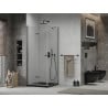 Mexen Lima cabine de douche pliante 90 x 90 cm, transparent, noir + receveur Flat, noir - 856-090-090-70-00-4070B