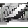 Mexen Exo klappbare Duschkabine 70 x 75 cm, transparent, schwarz - 816-070-075-70-00