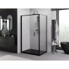 Mexen Exo faltbare Duschkabine 85 x 75 cm, transparent, schwarz - 816-085-075-70-00