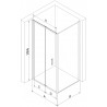 Mexen Exo-F cabina de ducha plegable 85 x 75 cm, transparente, negra - 816-085-075-70-00